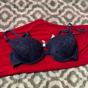Victoria's Secret Blue Lace Underwire Bra